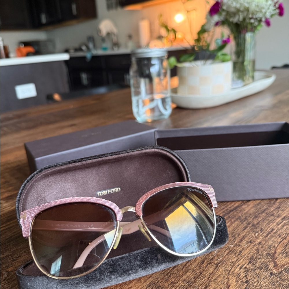 Tom Ford Sunglasses with Pink/Brown and Gold Accents